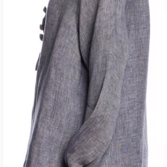 Loro Piana Linen Ruffle Front Tunic - Picture 5 of 5